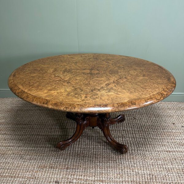 Magnificent Antique Oval Walnut Dining Table