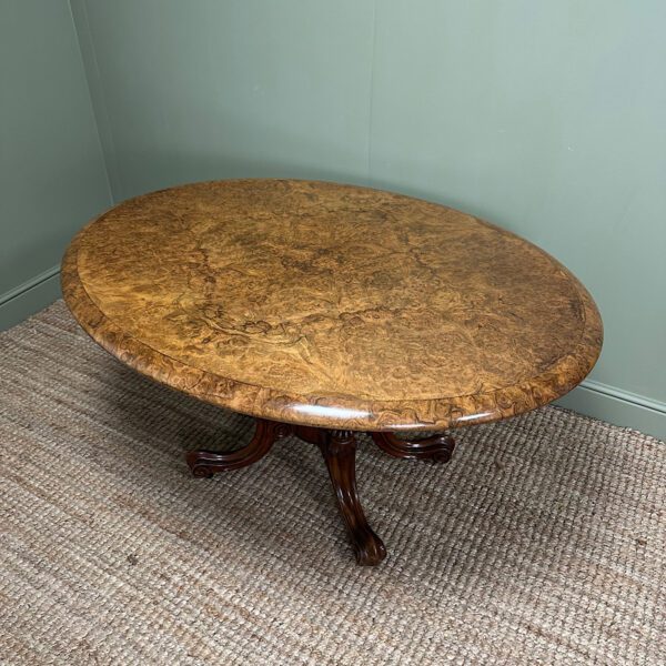 Magnificent Antique Oval Walnut Dining Table