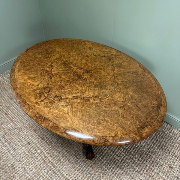 Magnificent Antique Oval Walnut Dining Table