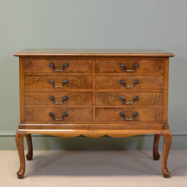 Spectacular Golden Walnut Art Deco Chest / Cabinet