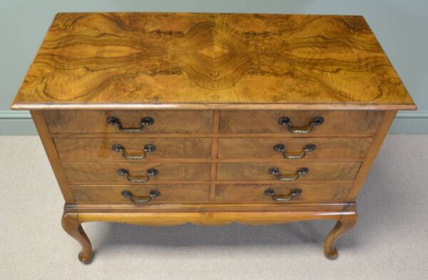 Spectacular Golden Walnut Art Deco Chest / Cabinet
