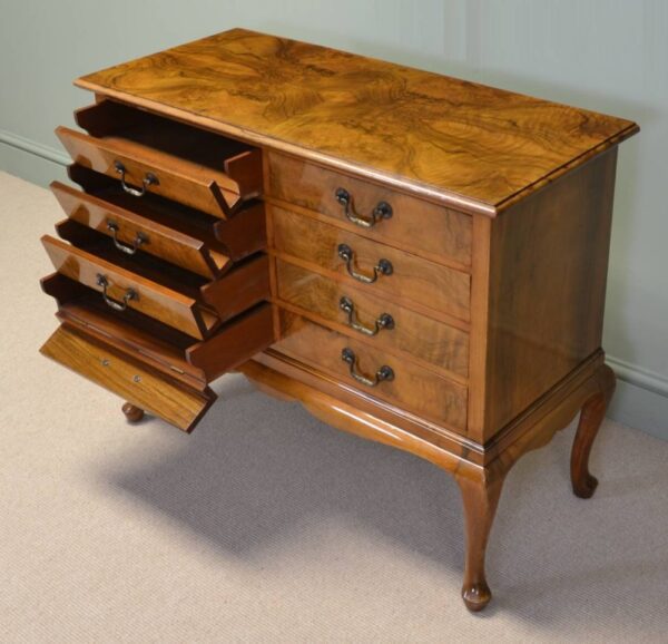 Spectacular Golden Walnut Art Deco Chest / Cabinet