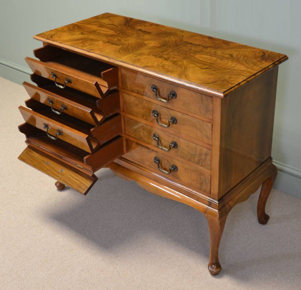 Spectacular Golden Walnut Art Deco Chest / Cabinet 2 Spectacular Golden Walnut Art Deco Chest / Cabinet