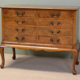 Spectacular Golden Walnut Art Deco Chest / Cabinet