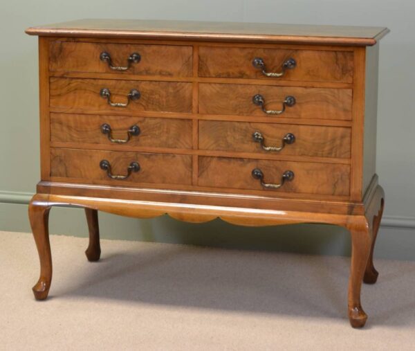 Spectacular Golden Walnut Art Deco Chest / Cabinet