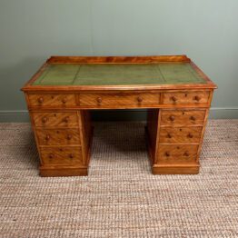 Quality Satin Birch Antique Victorian Writing Desk