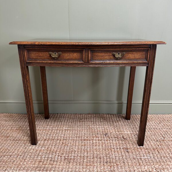 Quality Antique Oak Writing Table / Side Table