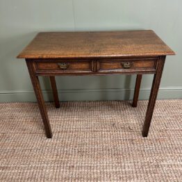 Quality Antique Oak Writing Table / Side Table