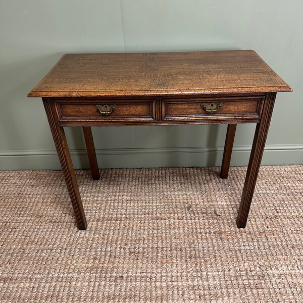 Quality Antique Oak Writing Table / Side Table