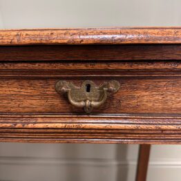Quality Antique Oak Writing Table / Side Table