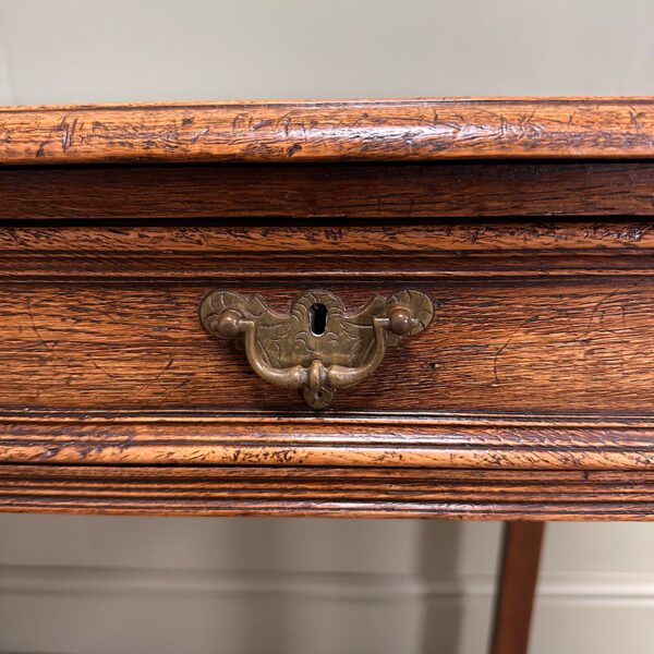 Quality Antique Oak Writing Table / Side Table