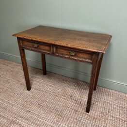 Quality Antique Oak Writing Table / Side Table