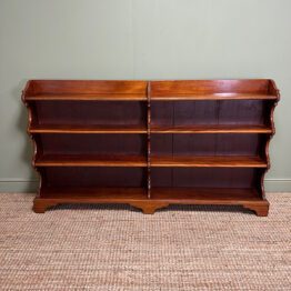 Superb Large Antique Open Bookcase