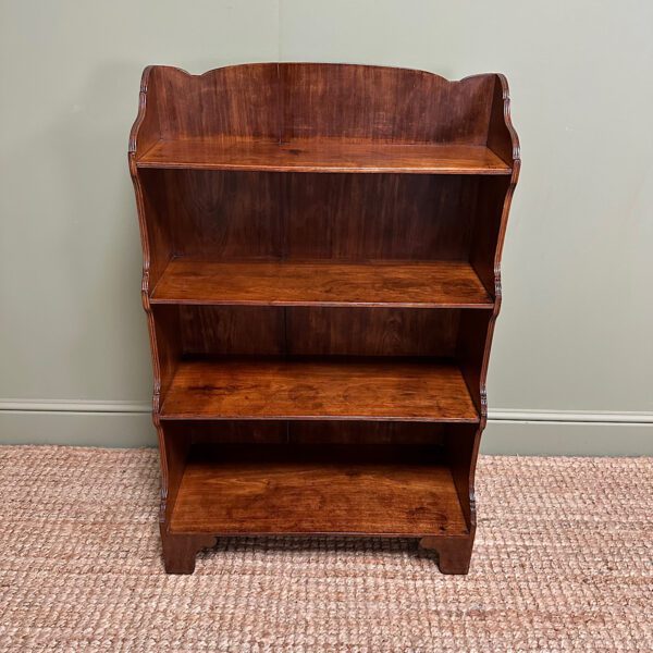 Quality Small Mahogany Antique Waterfall Bookcase