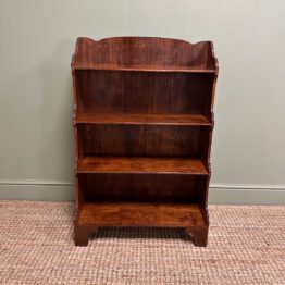 Quality Small Mahogany Antique Waterfall Bookcase