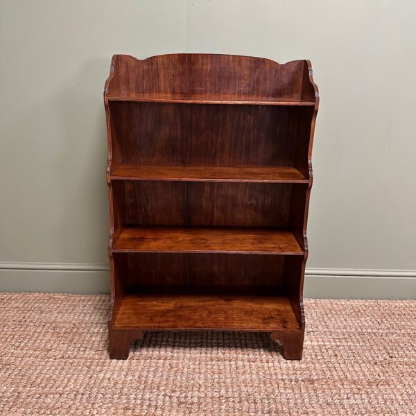 Quality Small Mahogany Antique Waterfall Bookcase