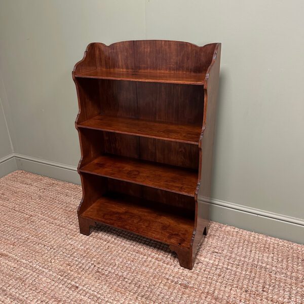 Quality Small Mahogany Antique Waterfall Bookcase
