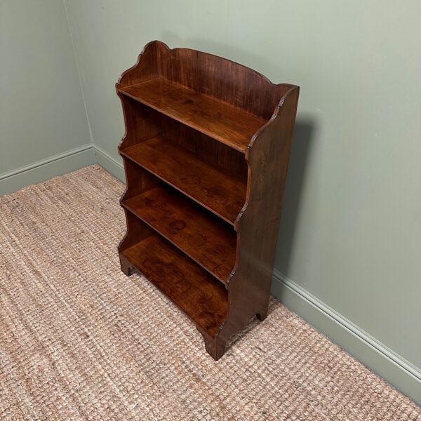 Quality Small Mahogany Antique Waterfall Bookcase
