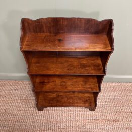 Quality Small Mahogany Antique Waterfall Bookcase