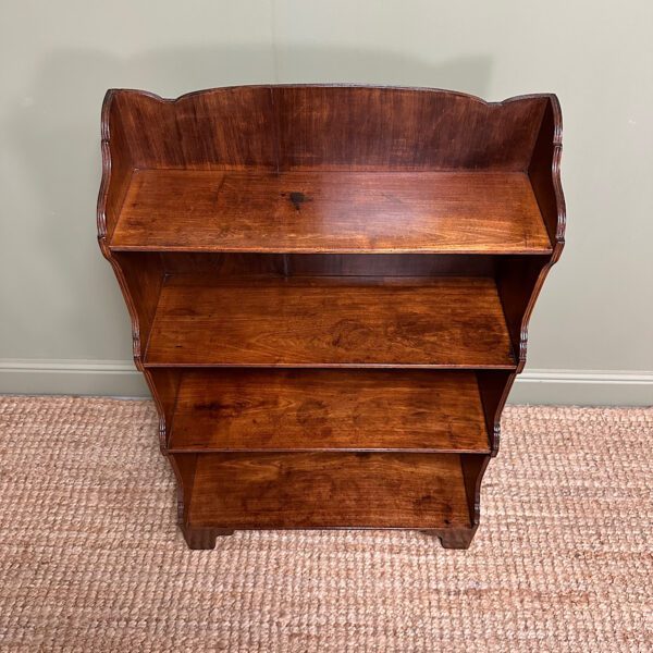 Quality Small Mahogany Antique Waterfall Bookcase