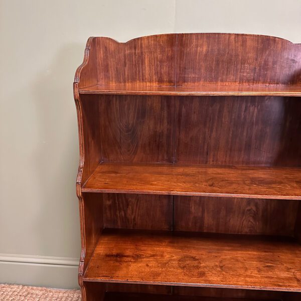 Quality Small Mahogany Antique Waterfall Bookcase