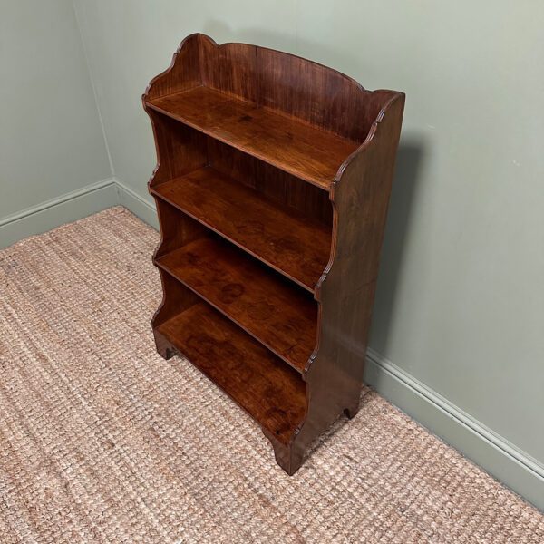 Quality Small Mahogany Antique Waterfall Bookcase