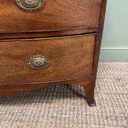 Outstanding Regency Mahogany Antique Bow Fronted Chest of Drawers