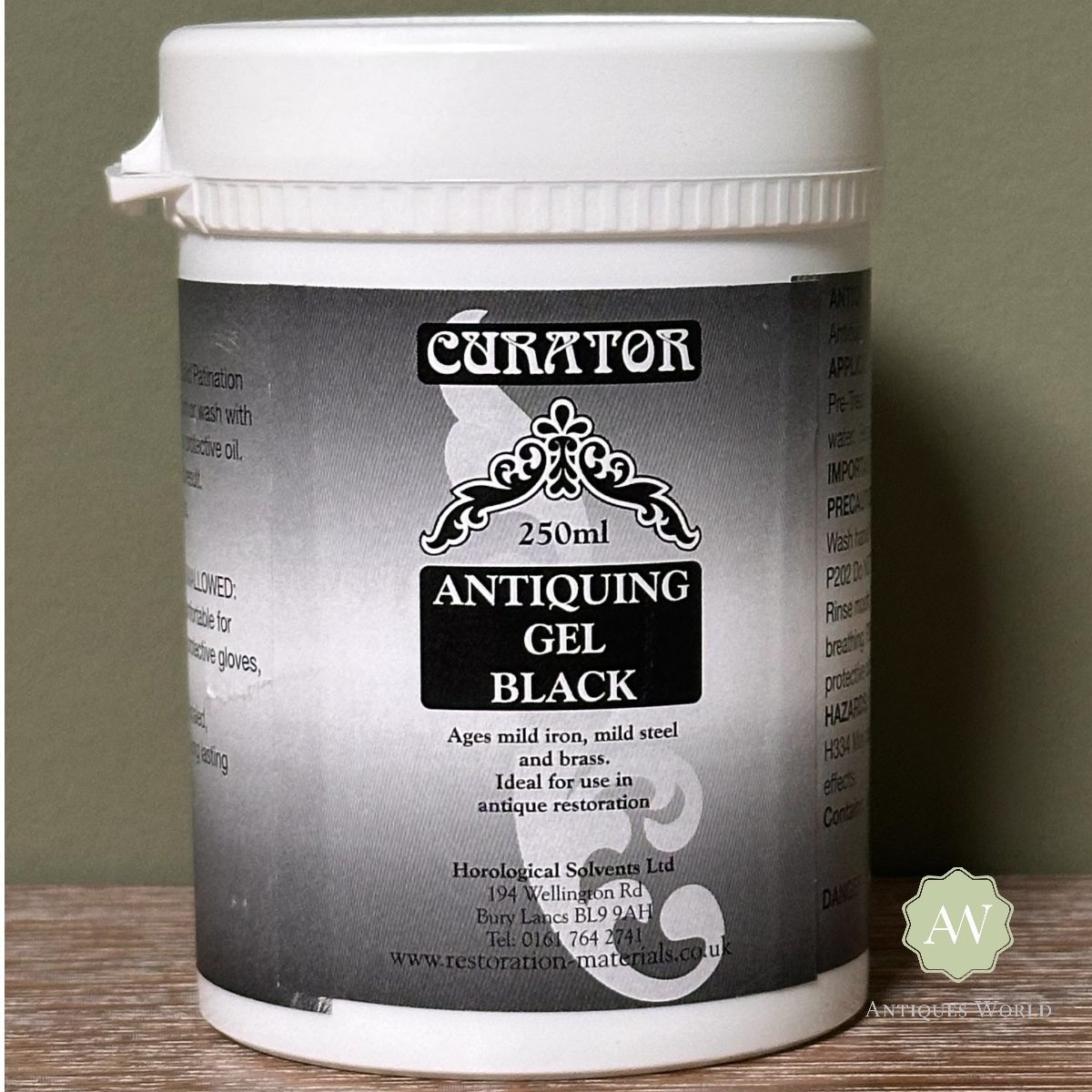 Curator Antiquing Gel Black for Steel, Iron and Brass 1 Curator Antiquing Gel Black for Steel, Iron and Brass