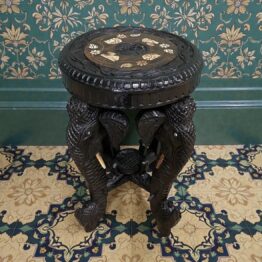 Antique Carved Elephant Table