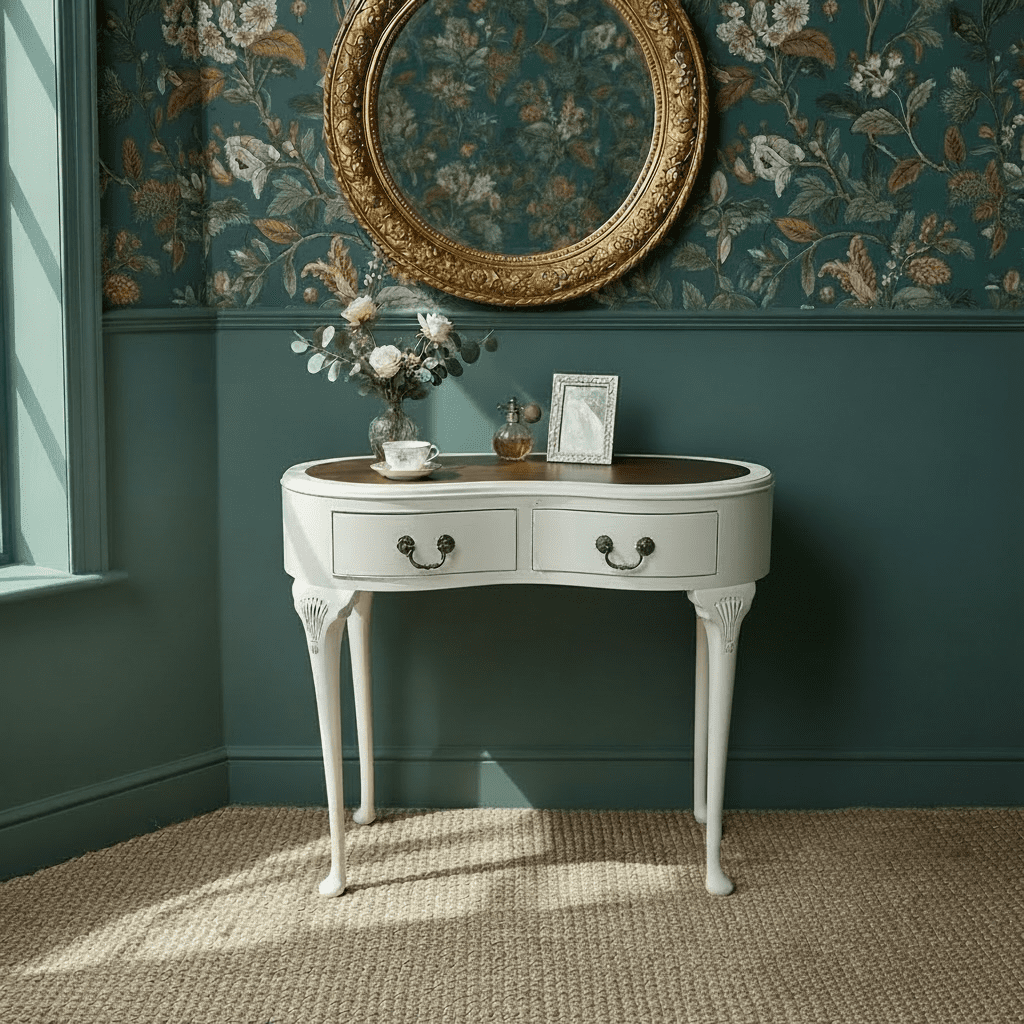 Art Deco Painted Kidney Shaped Desk