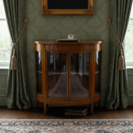 Antique Satinwood Furniture 3 Spectacular Inlaid Bow Fronted Antique Satinwood Cabinet