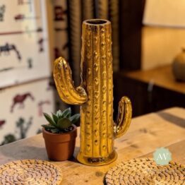 Aluminium Gold Cactus Stem Vase Lifestyle
