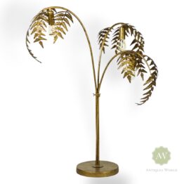 Antique Gold Palm Leaf Table Lamp