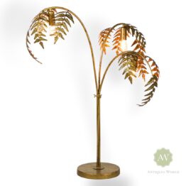 Antique Gold Palm Leaf Table Lamp
