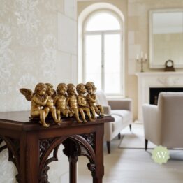 Antique Gold Sitting Row of Cherubs