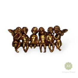 Antique Gold Sitting Row of Cherubs