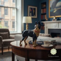 Cast Iron Boston Terrier Door Stop