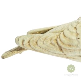 Cast Iron Standing White Dove Figure
