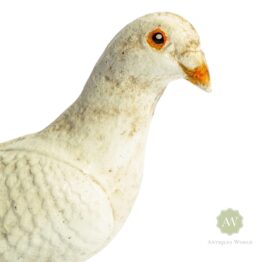 Cast Iron Standing White Dove Figure