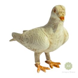 Cast Iron Standing White Dove Figure