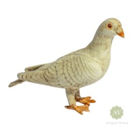 Cast Iron Standing White Dove Figure
