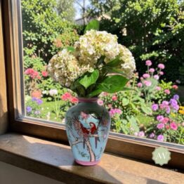 Colourful Parrot Floral Ceramic Vase