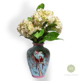 Colourful Parrot Floral Ceramic Vase