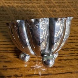 Pair of Antique Silver Salts with Spoons