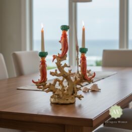Large 3 Fish on Coral Candle Holder