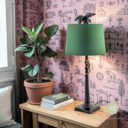 Palm Tree with Climbing Monkey Table Lamp