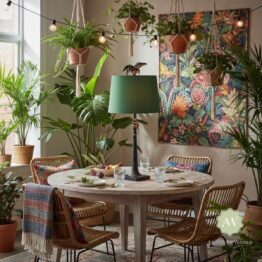 Palm Tree with Climbing Monkey Table Lamp