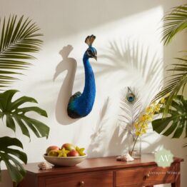 Peacock Head Wall Figure