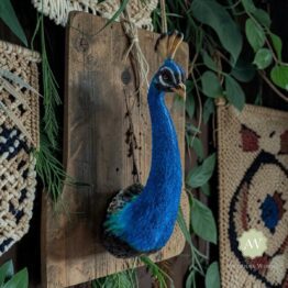 Peacock Head Wall Figure