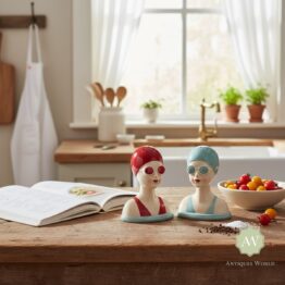 Set of Ceramic Beach Swimmers Salt & Pepper Shakers